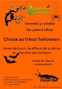 Halloween à la Maison de l’Eau. Le vendredi 31 octobre 2014 à Neuvy-sur-Barangeon. Cher.  14H00